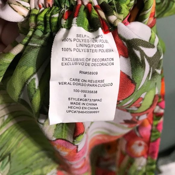 Gianni Bini Palm Floral Print Cold Shoulder Romper - Picture 7 of 8